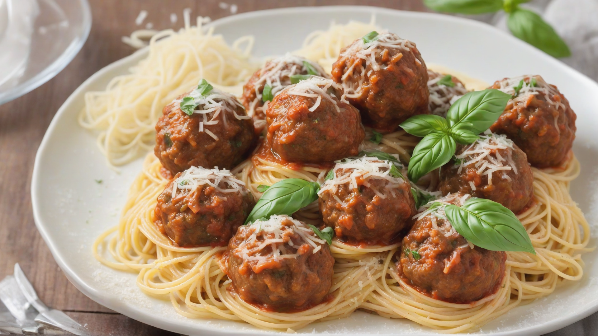 spaghetti con polpette